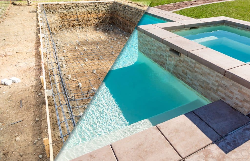 Pool transformation before and after