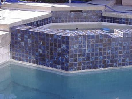 After: Stained pool tile transformed to like-new finish